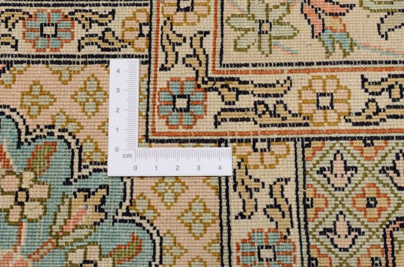 Indien Orientteppich 277 × 377 cm, Seide, handgeknüpft seidig