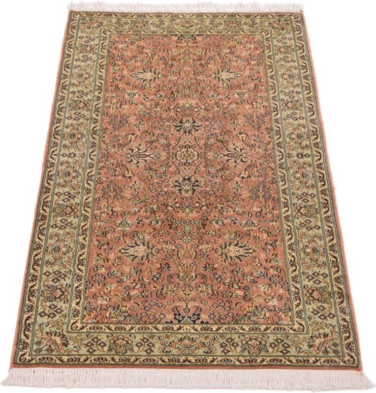 Indien Orientteppich 62 × 135 cm, Seide, handgeknüpft