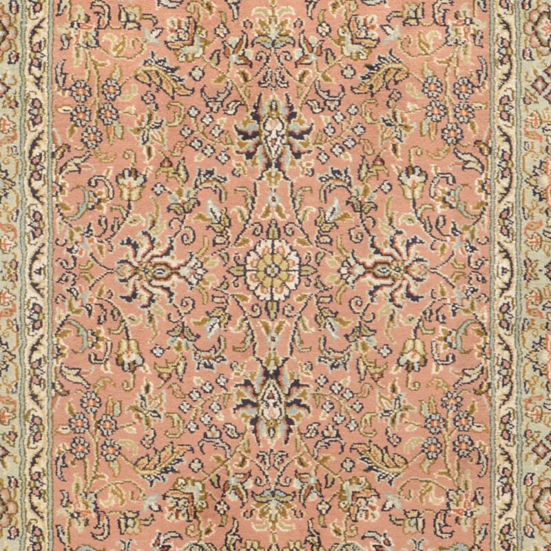 Indien Orientteppich 62 × 135 cm, Seide, handgeknüpft