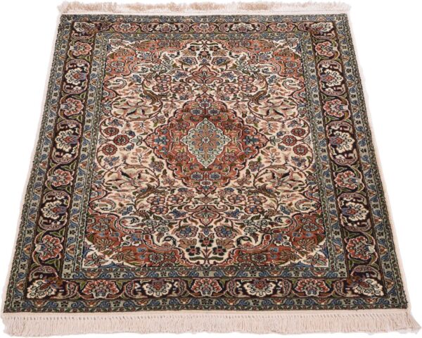 Indien Orientteppich 79 × 121 cm, Seide, handgeknüpft