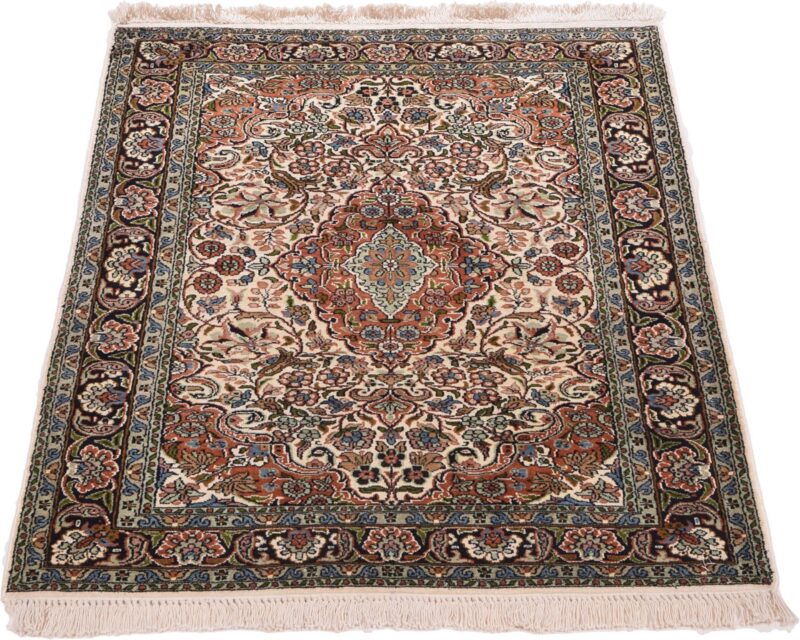 Indien Orientteppich 79 × 121 cm, Seide, handgeknüpft