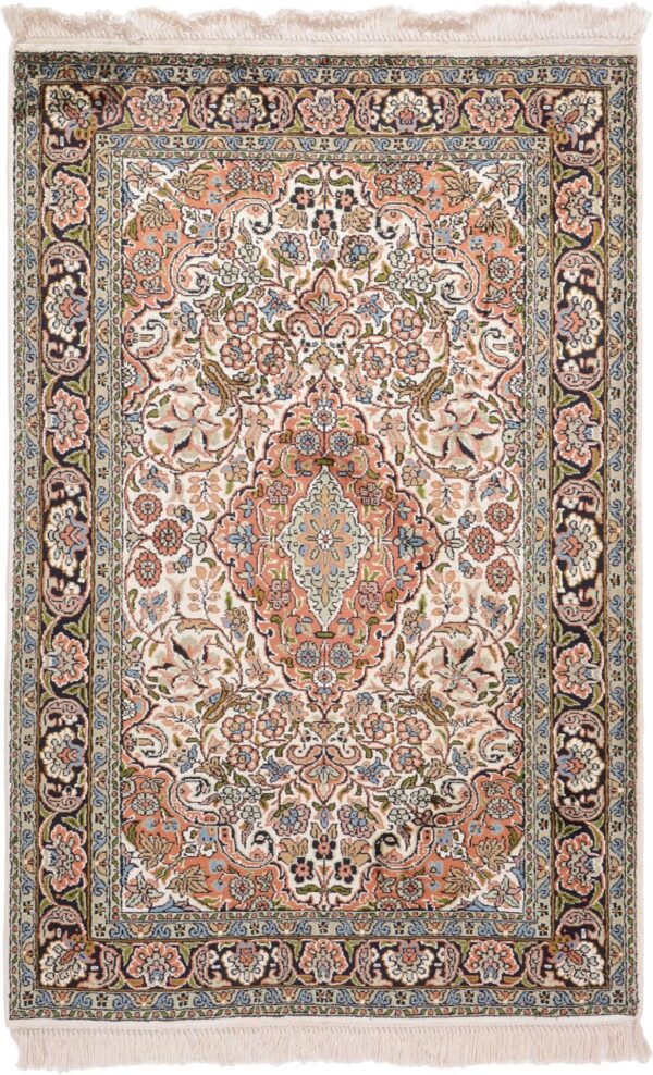 Indien Orientteppich 79 × 121 cm, Seide, handgeknüpft