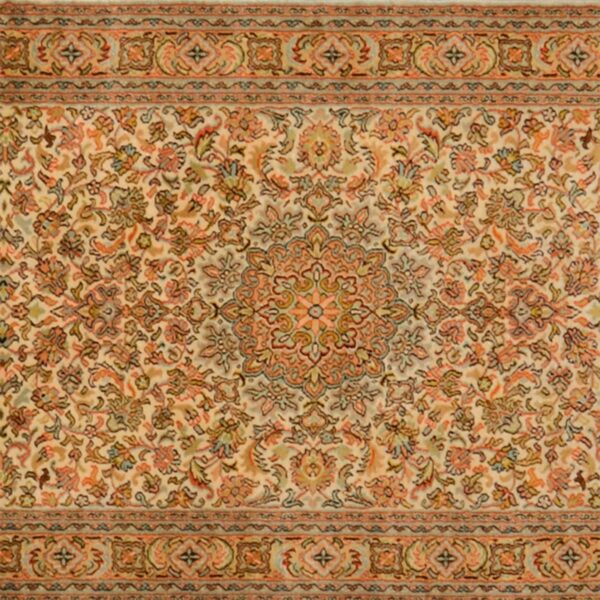 Indien Orientteppich 80 × 469 cm, Seide, handgeknüpft