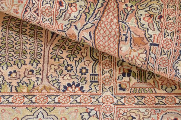 Indien Orientteppich 98 × 365 cm, Seide, handgeknüpft exklusiv
