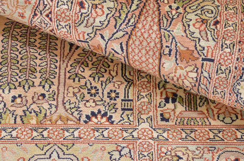 Indien Orientteppich 98 × 365 cm, Seide, handgeknüpft exklusiv