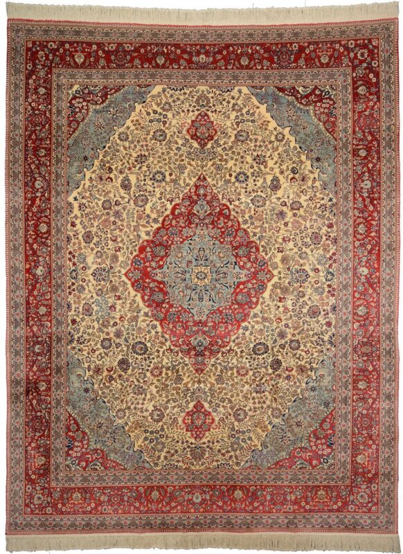 Isfahan Orientteppich 284 × 367 cm, Schurwolle, handgeknüpft