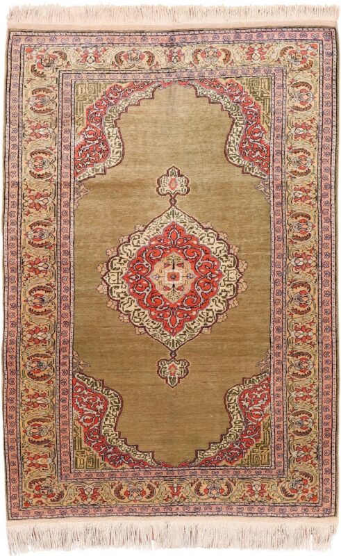 Kaiseri Orientteppich 117 × 178 cm, Seide, handgeknüpft antik