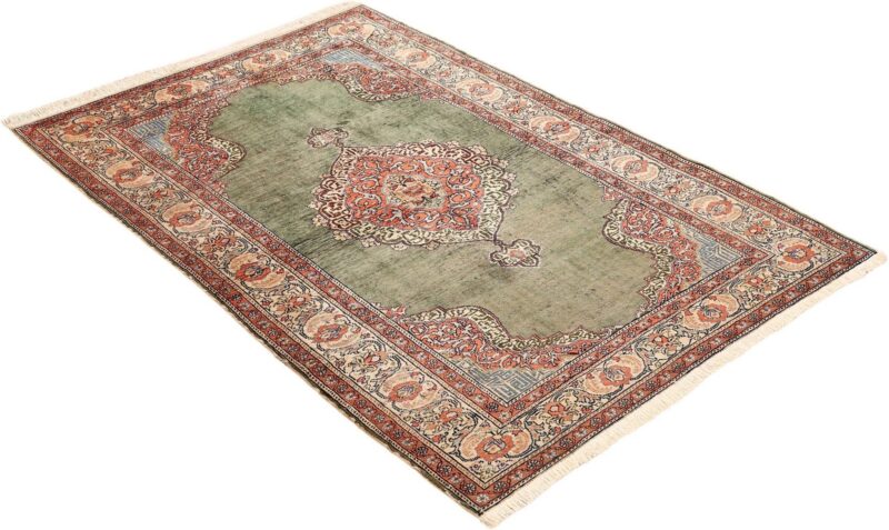 Kaiseri Orientteppich 120 × 175 cm, Seide, handgeknüpft perfekt