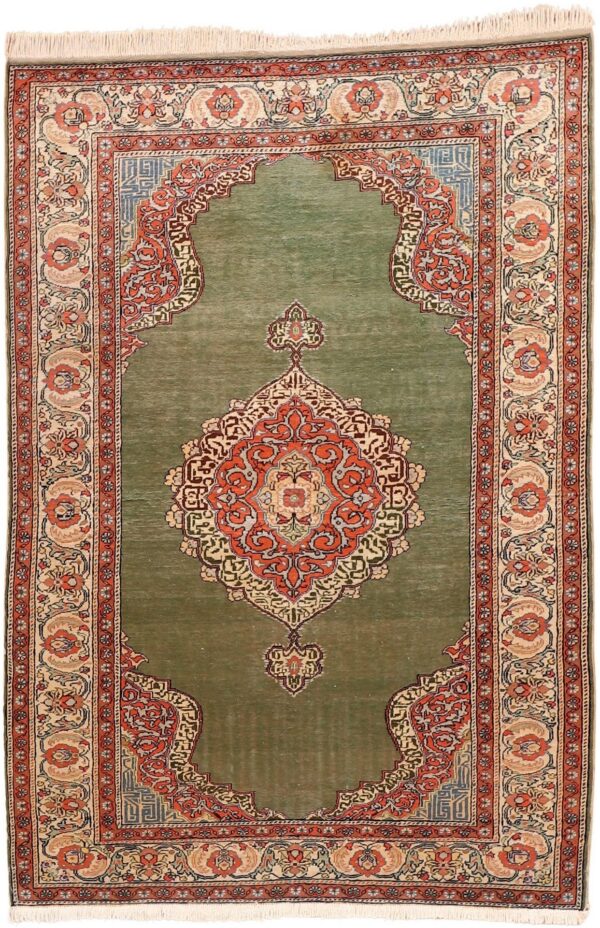 Kaiseri Orientteppich 120 × 175 cm, Seide, handgeknüpft perfekt