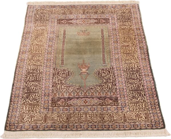 Kaiseri Orientteppich 86 × 133 cm, Seide, handgeknüpft antik