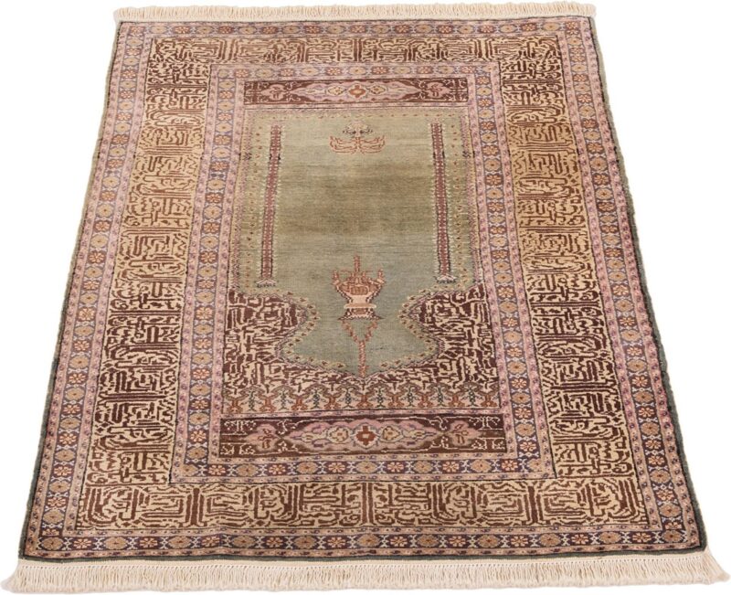 Kaiseri Orientteppich 86 × 133 cm, Seide, handgeknüpft antik