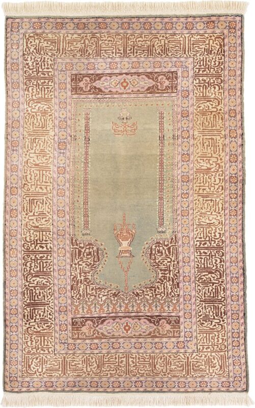 Kaiseri Orientteppich 86 × 133 cm, Seide, handgeknüpft antik