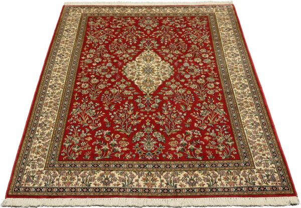Kaschmir Orientteppich 125 × 201 cm, Seide, handgeknüpft