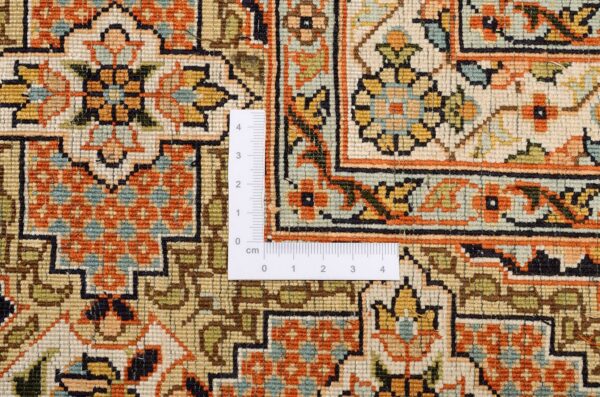 Kaschmir Orientteppich 129 × 279 cm, Seide, handgeknüpft