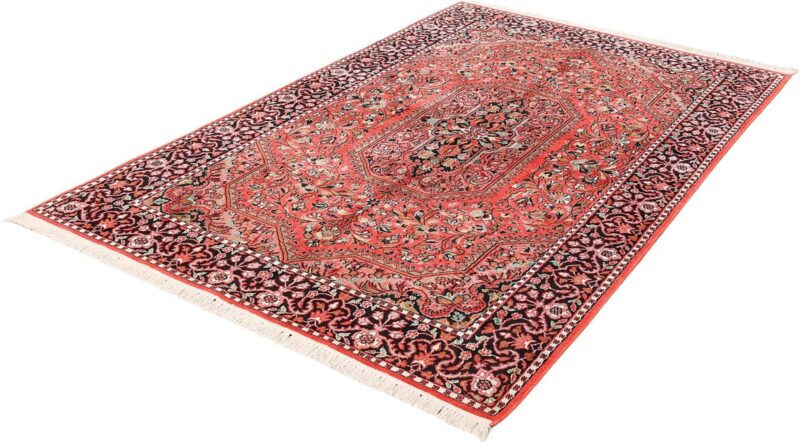 Kaschmir Orientteppich 153 × 245 cm, Seide, handgeknüpft