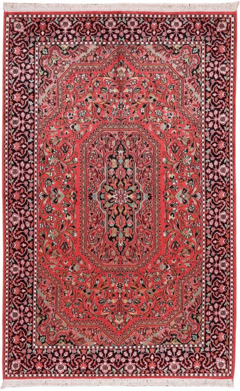 Kaschmir Orientteppich 153 × 245 cm, Seide, handgeknüpft