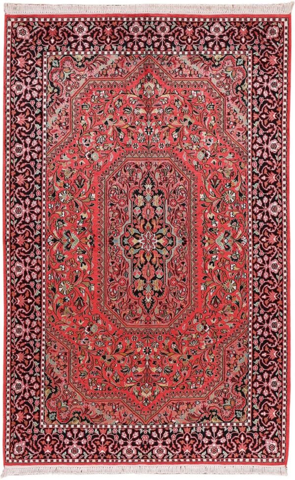 Kaschmir Orientteppich 153 × 245 cm, Seide, handgeknüpft