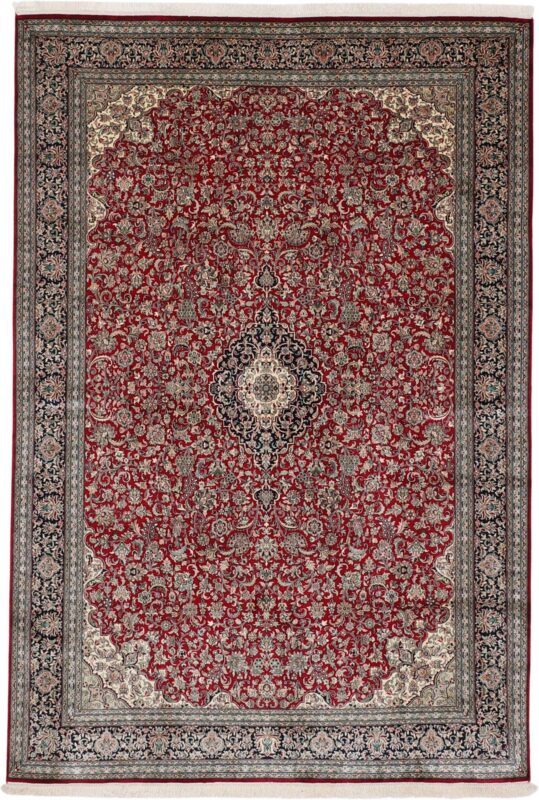Kaschmir Orientteppich 154 × 226 cm, Seide, handgeknüpft