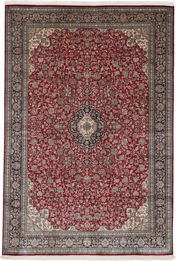 Kaschmir Orientteppich 154 × 226 cm, Seide, handgeknüpft