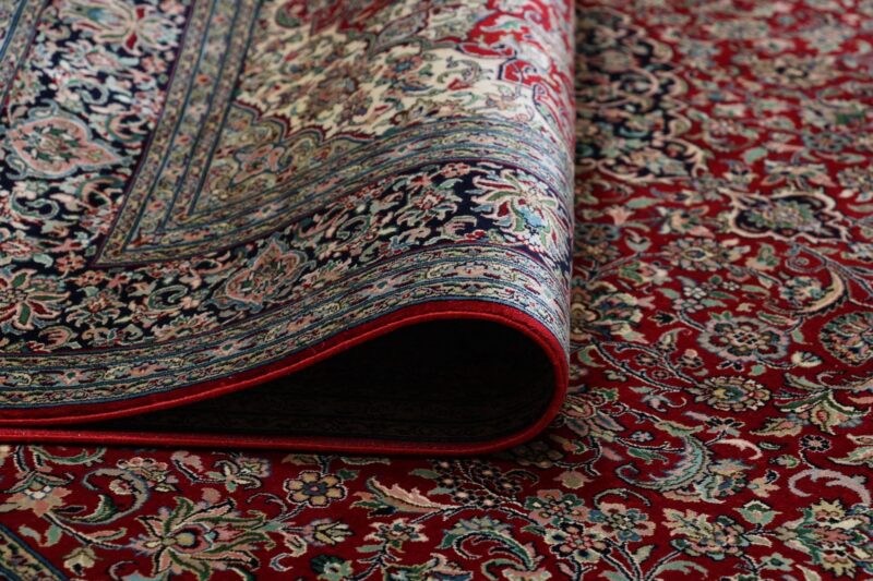 Kaschmir Orientteppich 154 × 226 cm, Seide, handgeknüpft