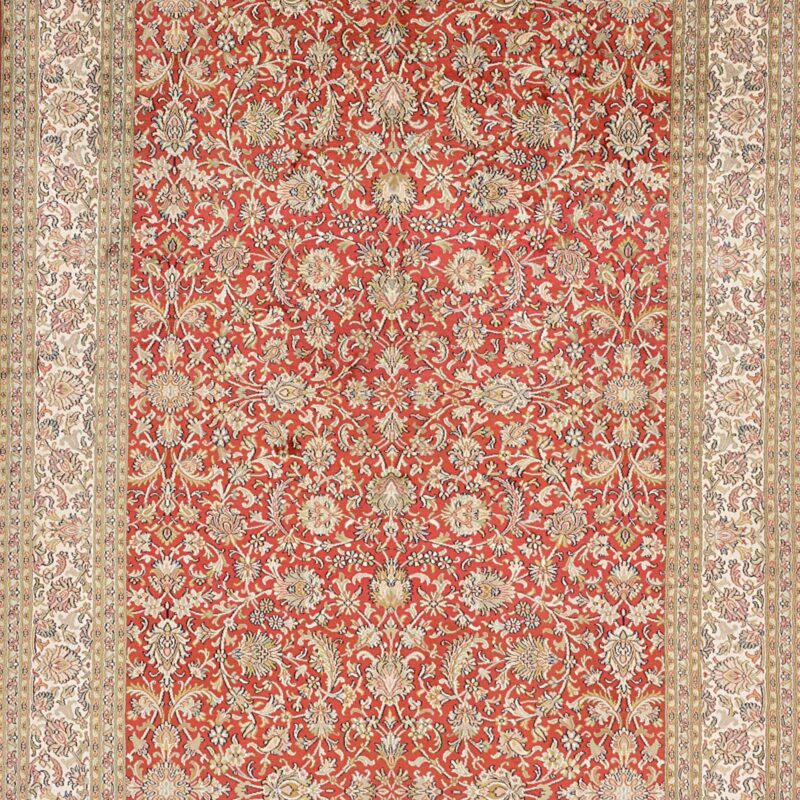 Kaschmir Orientteppich 156 × 217 cm, Seide, handgeknüpft