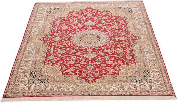Kaschmir Orientteppich 157 × 212 cm, Seide, handgeknüpft