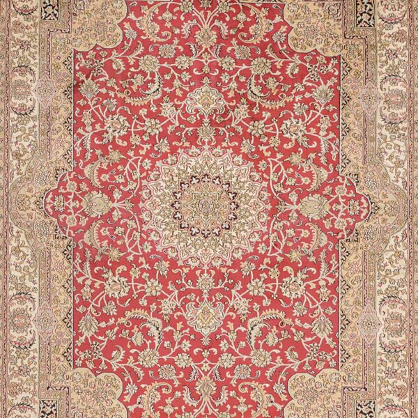 Kaschmir Orientteppich 157 × 212 cm, Seide, handgeknüpft