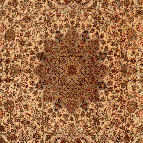 Kaschmir Orientteppich 158 × 219 cm, Seide, handgeknüpft