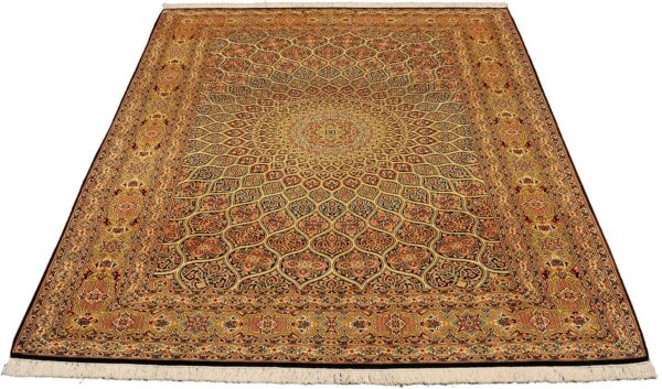Kaschmir Orientteppich 170 × 257 cm, Seide, handgeknüpft