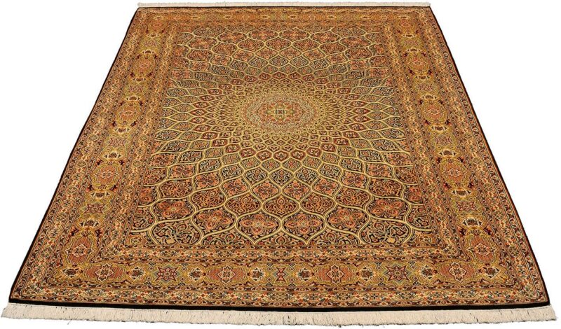 Kaschmir Orientteppich 170 × 257 cm, Seide, handgeknüpft