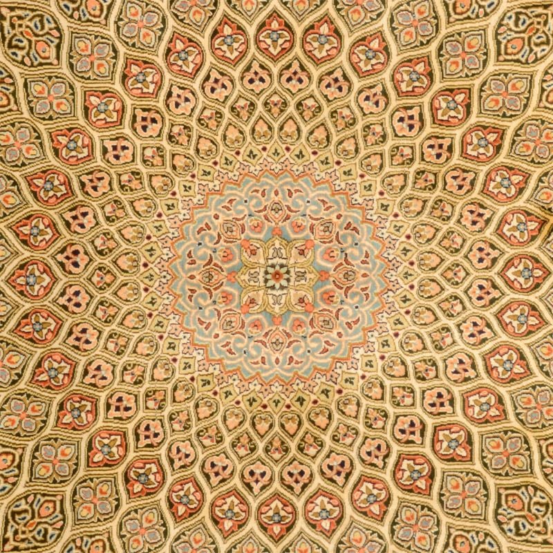 Kaschmir Orientteppich 170 × 257 cm, Seide, handgeknüpft