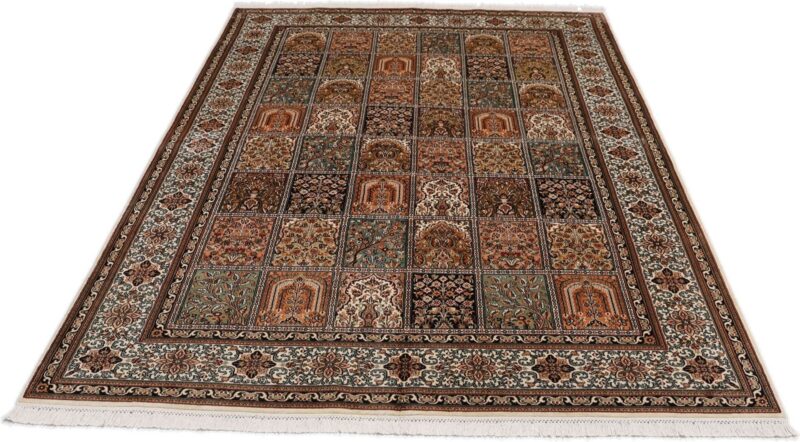 Kaschmir Orientteppich 172 × 246 cm, Seide, handgeknüpft