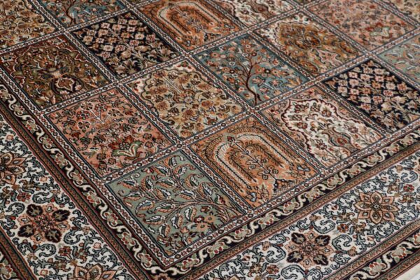 Kaschmir Orientteppich 172 × 246 cm, Seide, handgeknüpft