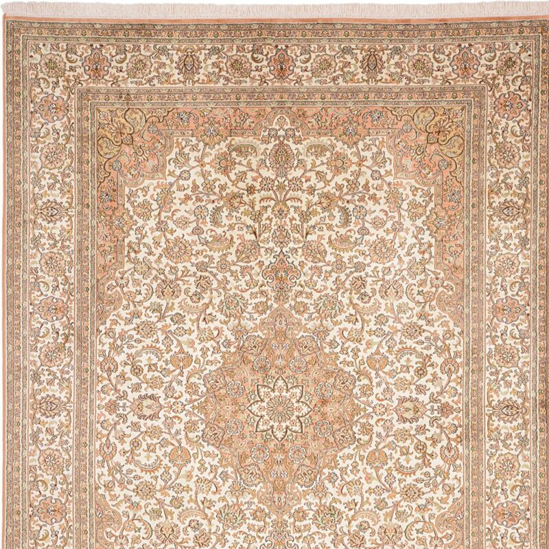 Kaschmir Orientteppich 175 × 246 cm, Seide, handgeknüpft