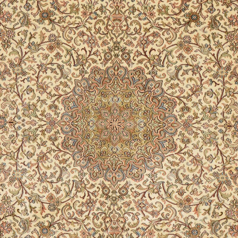 Kaschmir Orientteppich 176 × 252 cm, Seide, handgeknüpft