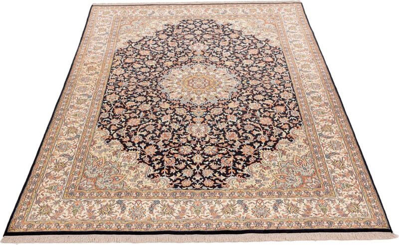 Kaschmir Orientteppich 180 × 275 cm, Seide, handgeknüpft