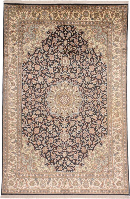 Kaschmir Orientteppich 180 × 275 cm, Seide, handgeknüpft