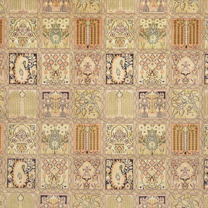 Kaschmir Orientteppich 185 × 275 cm, Seide, handgeknüpft