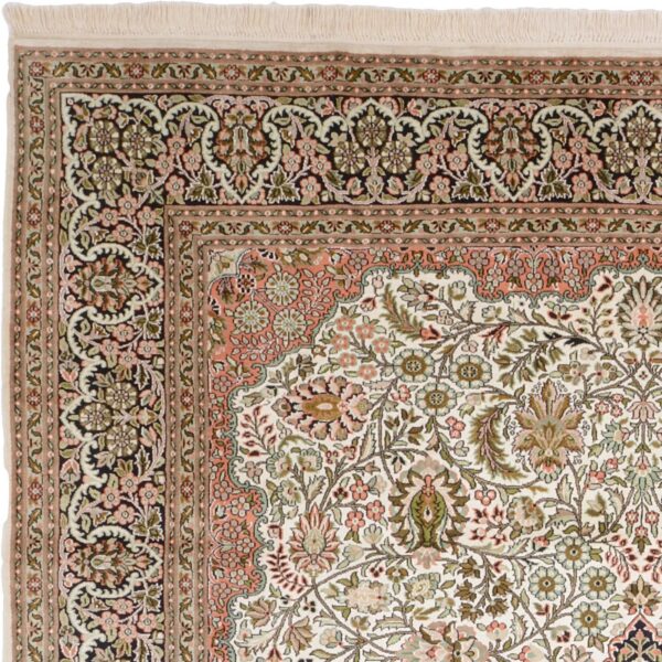 Kaschmir Orientteppich 185 × 276 cm, Seide, handgeknüpft