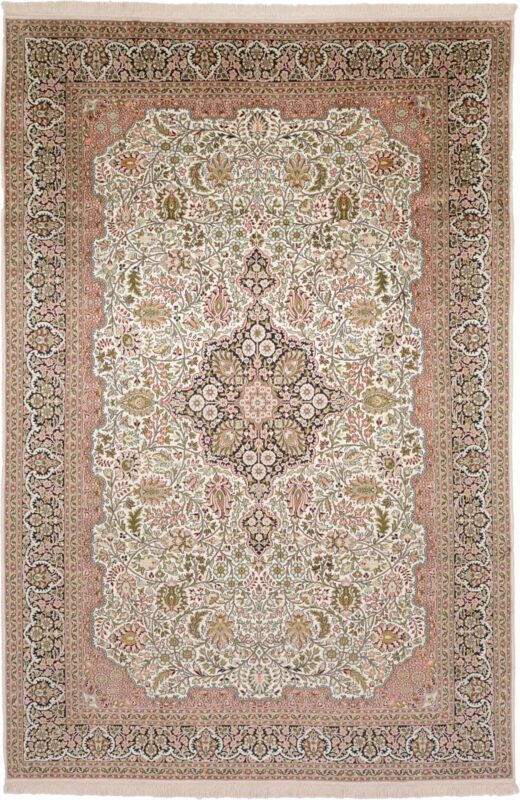Kaschmir Orientteppich 185 × 276 cm, Seide, handgeknüpft