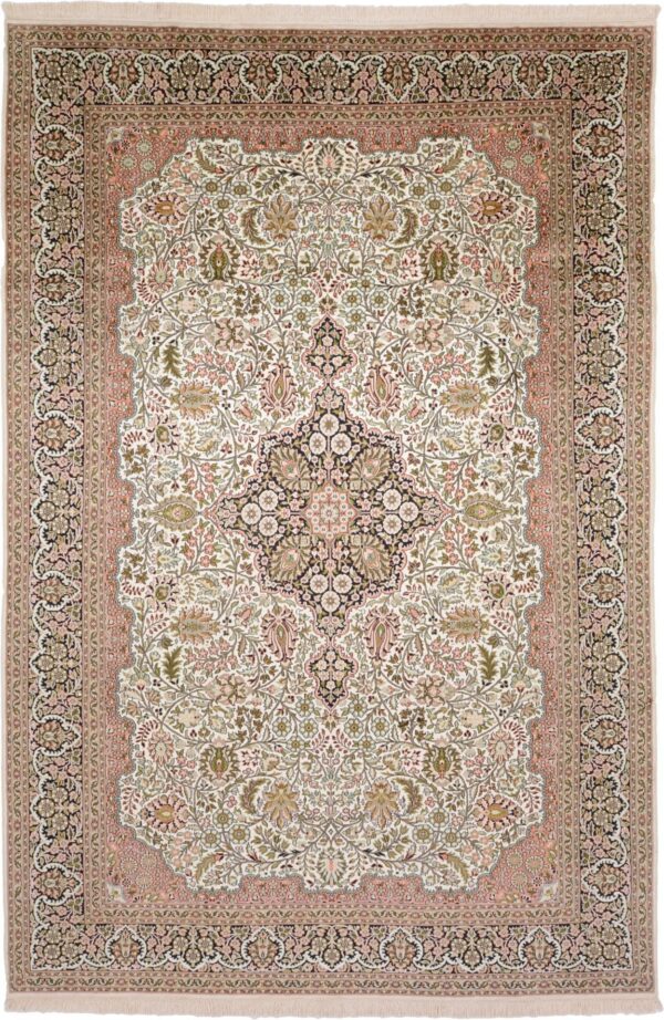 Kaschmir Orientteppich 185 × 276 cm, Seide, handgeknüpft