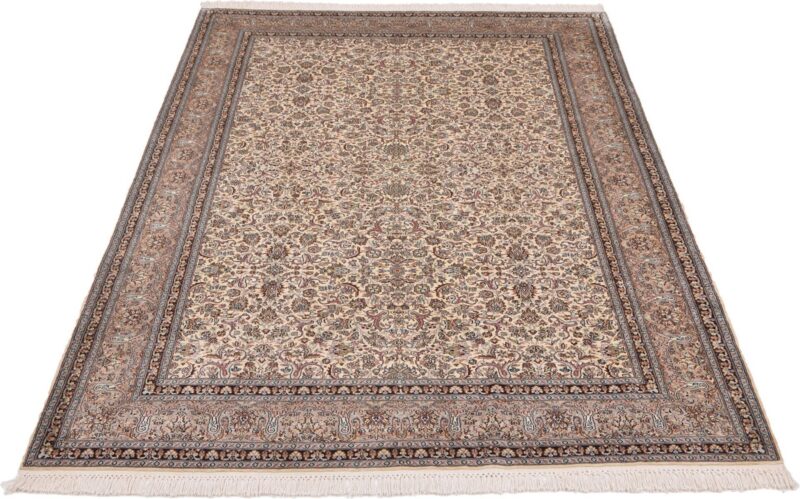 Kaschmir Orientteppich 186 × 279 cm, Seide, handgeknüpft