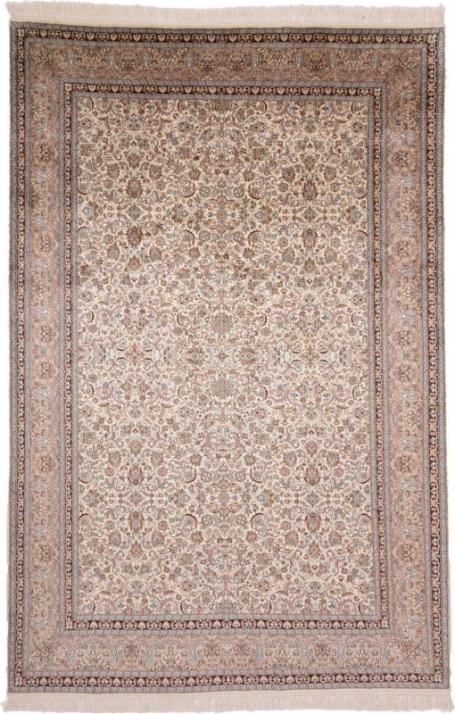 Kaschmir Orientteppich 186 × 279 cm, Seide, handgeknüpft