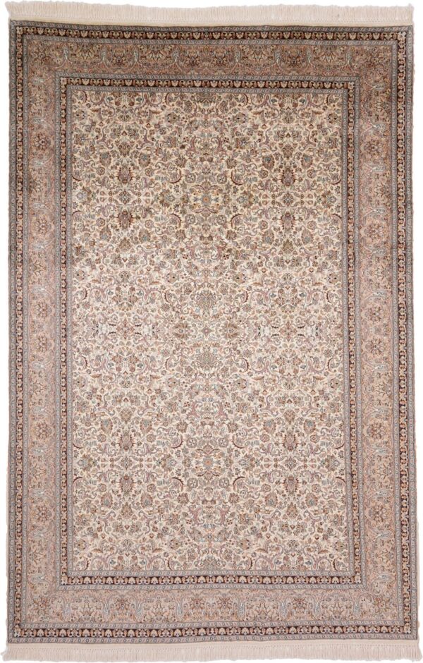 Kaschmir Orientteppich 186 × 279 cm, Seide, handgeknüpft