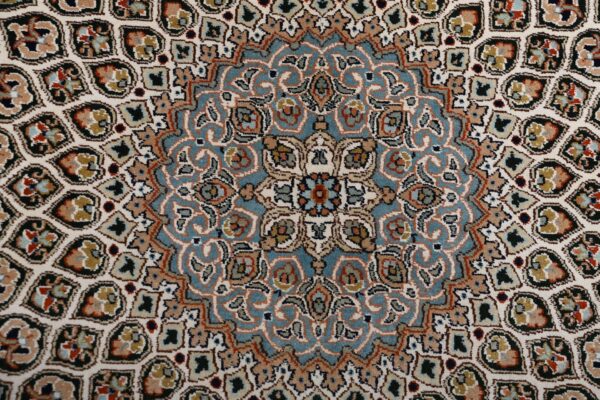 Kaschmir Orientteppich 187 × 183 cm, Seide, handgeknüpft