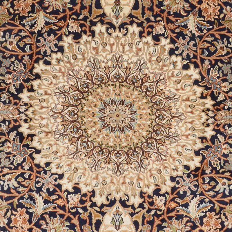 Kaschmir Orientteppich 187 × 282 cm, Seide, handgeknüpft