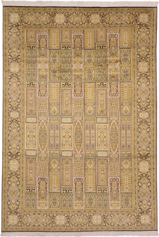 Kaschmir Orientteppich 189 × 274 cm, Seide, handgeknüpft