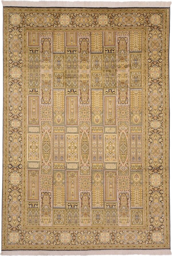 Kaschmir Orientteppich 189 × 274 cm, Seide, handgeknüpft