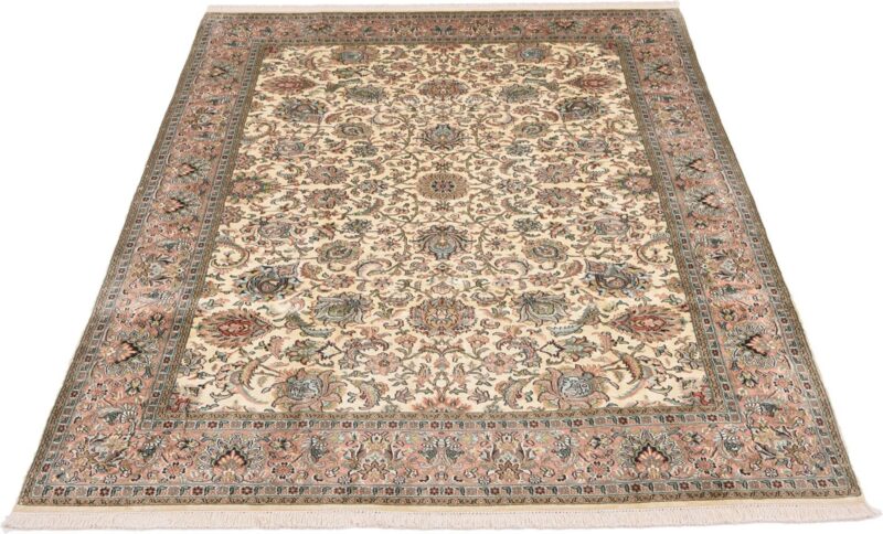 Kaschmir Orientteppich 190 × 276 cm, Seide, handgeknüpft