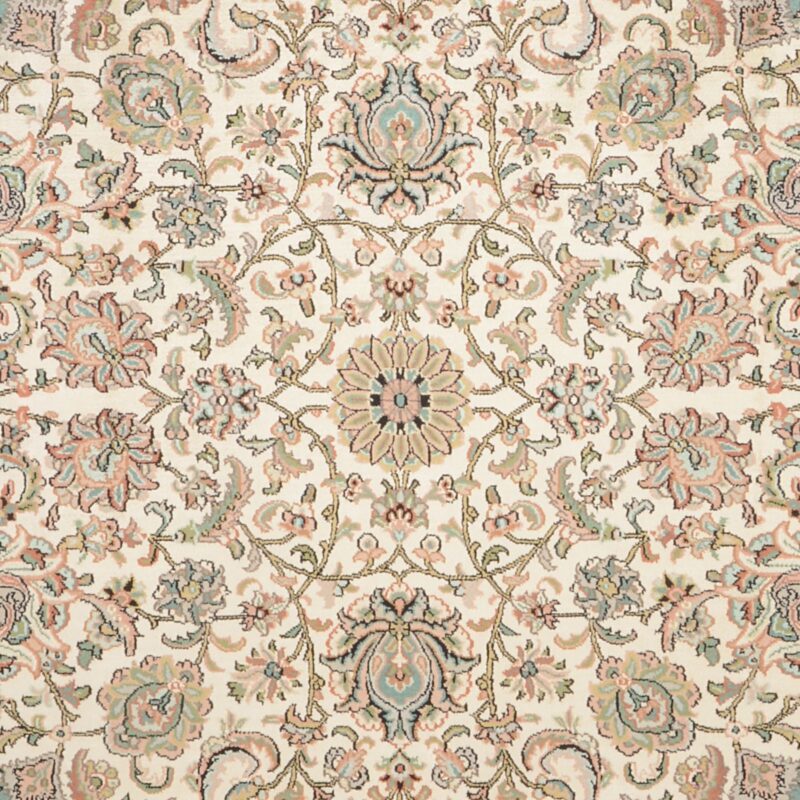 Kaschmir Orientteppich 190 × 276 cm, Seide, handgeknüpft